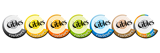 Cibles couleurs de l'école de tir